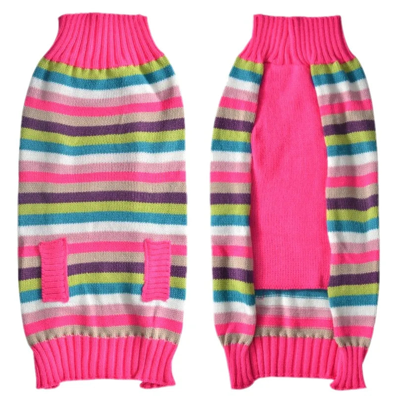 Winter Cartoon Dog Clothes Fashion Dog Knitted Sweater Christmas Puppy Turtleneck Cute Soft Cat Sweater Pet Pullovers Supplies